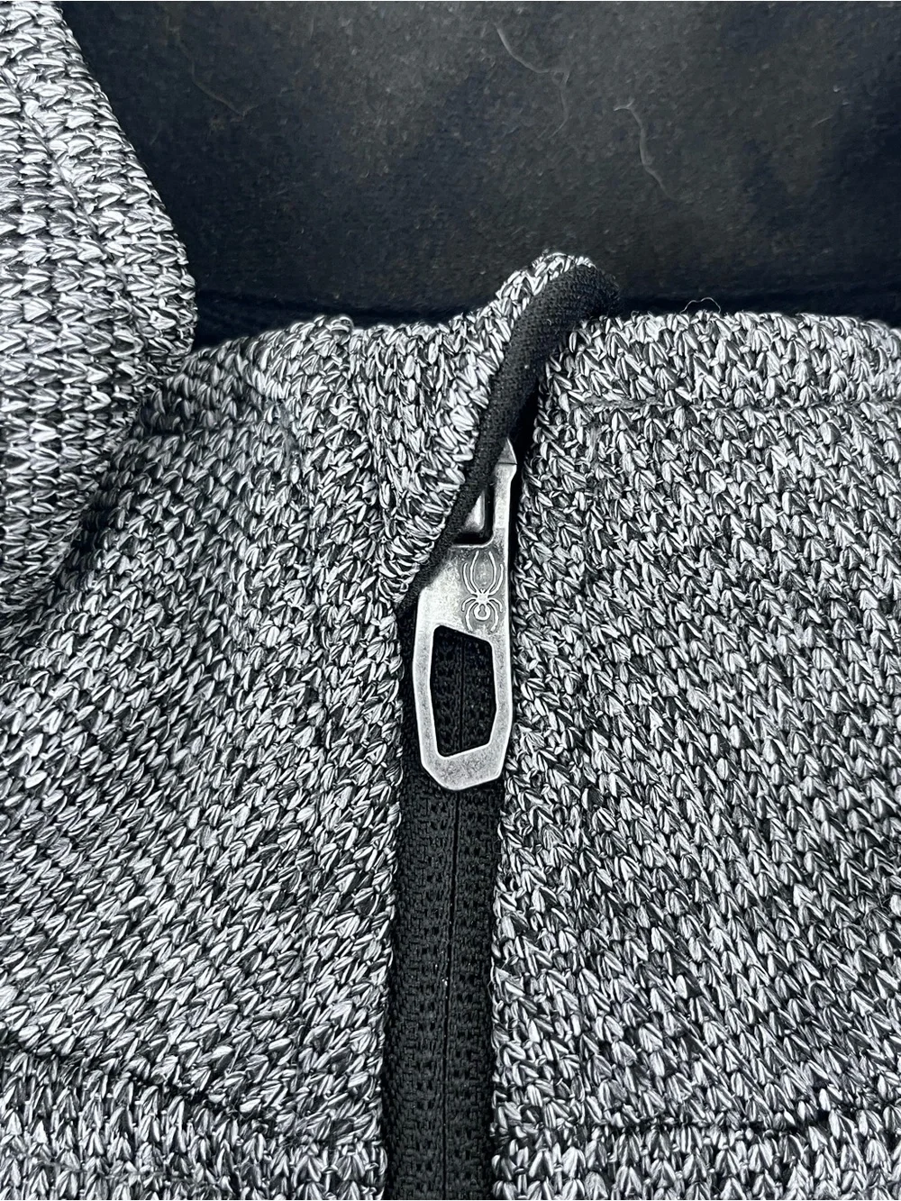 Spyder Men's Gray and Black Full Zip Fleece Jacket Size S; Active, Outdoor